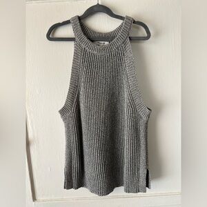 Madewell Gray Ribbed Knit Tank Top